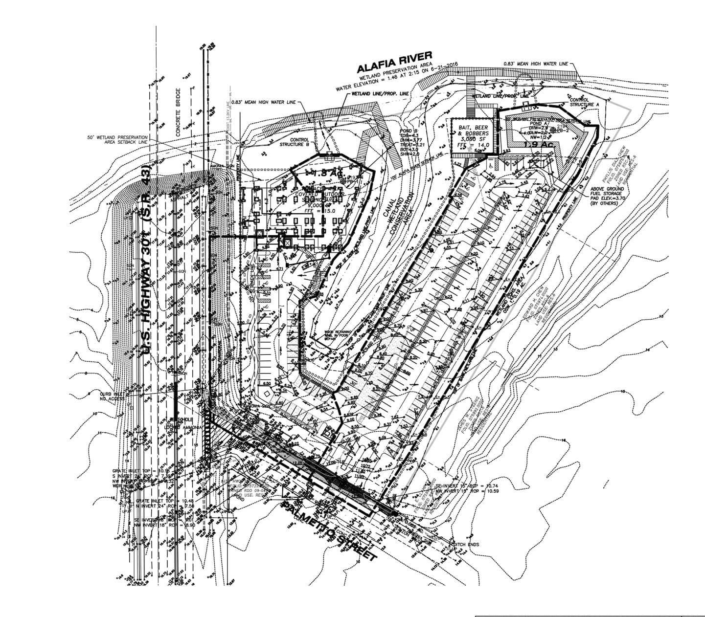 Tiki Docks detailed layout plan
